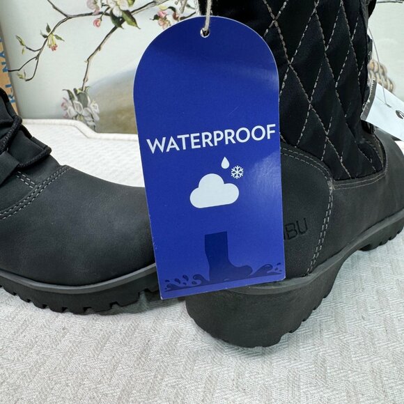 JBU Womens Waterproof Fargo 6M Winter Boots With Faux Fur Lining & Quilted Desig - Picture 4 of 9